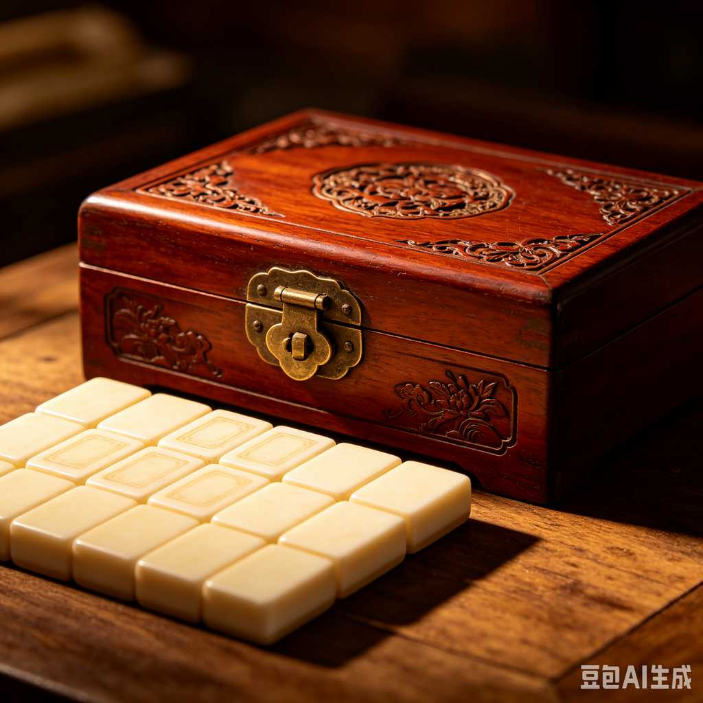 mahjong set with storage case