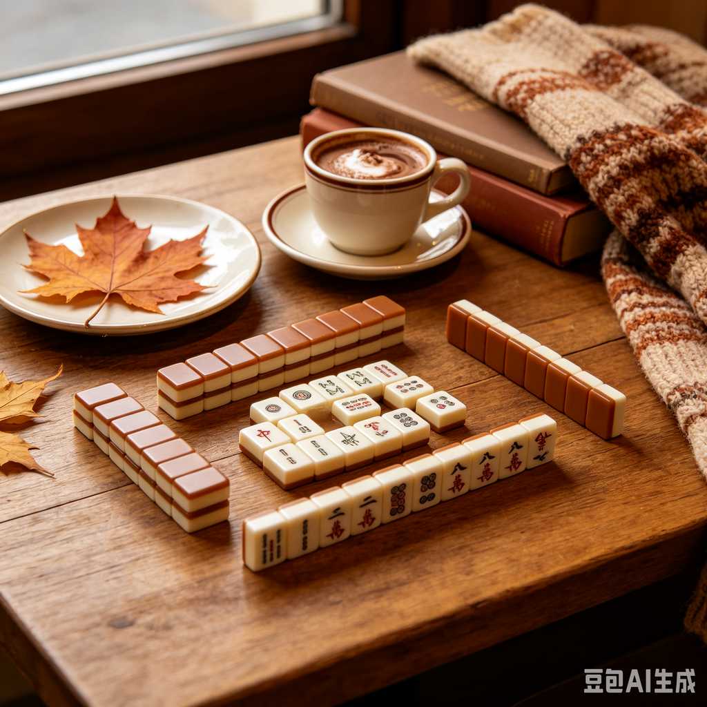 wooden mahjong set
